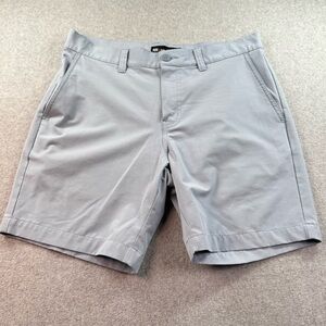 Travis Mathew Bermuda Golf Shorts Men’s Sz 33 Blue Performance Stretch 8” Inseam